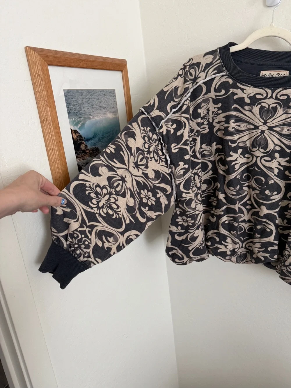Free People We The Free Printed Bubble Up Pullover